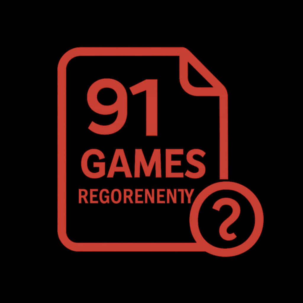 A badge representing 91 Games Requirements.