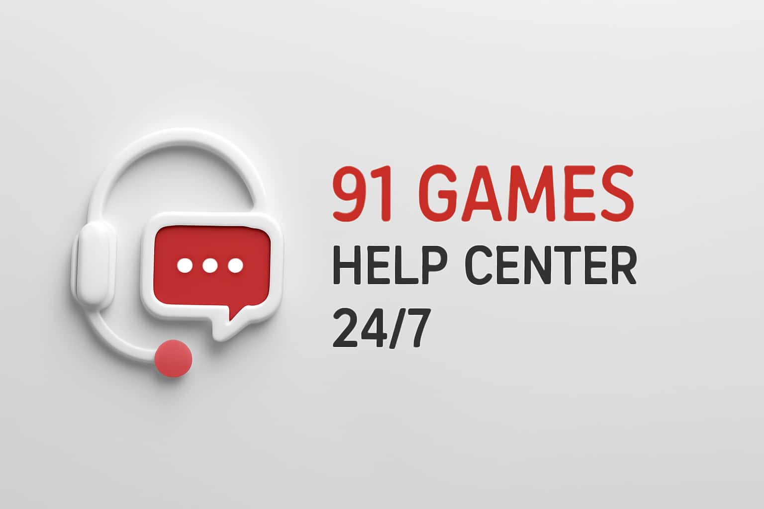 91 Games Help Center 24/7 Interface