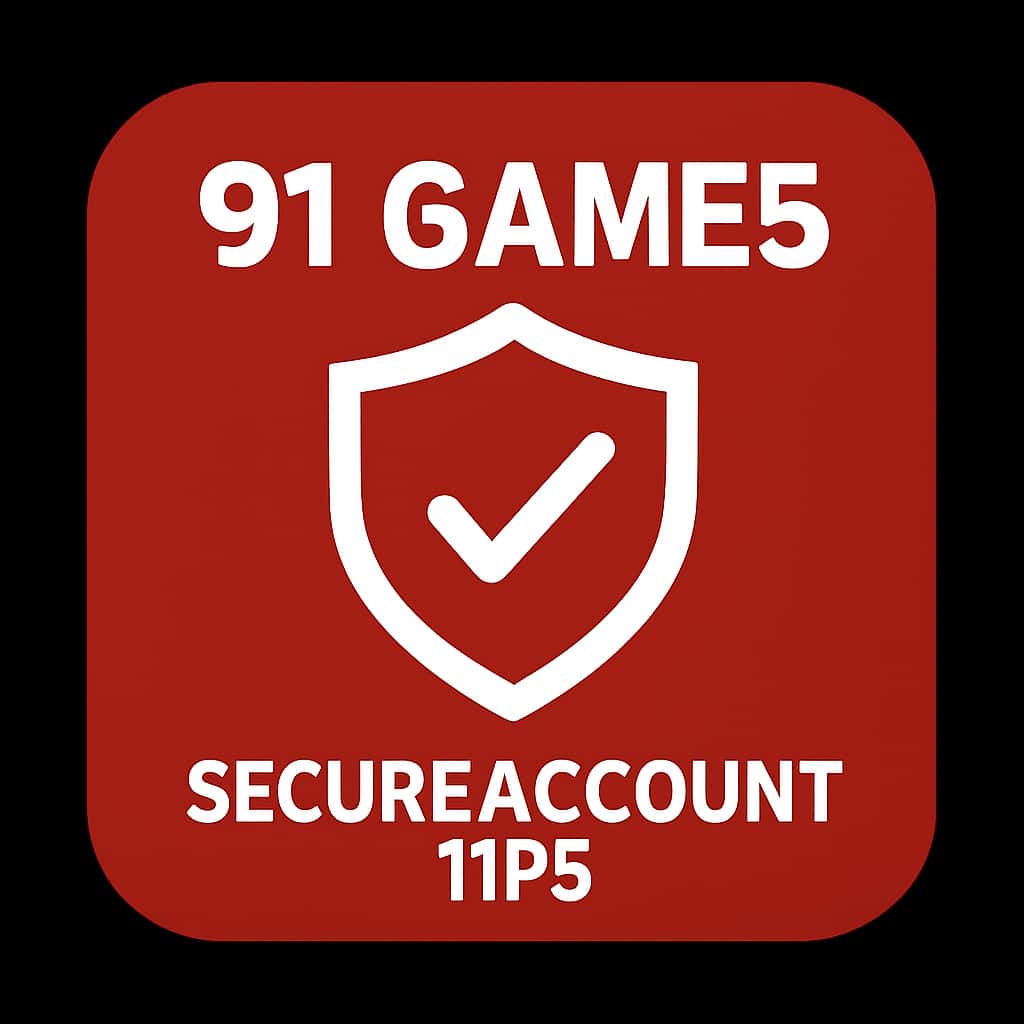 A badge representing secure practices for 91 Games.